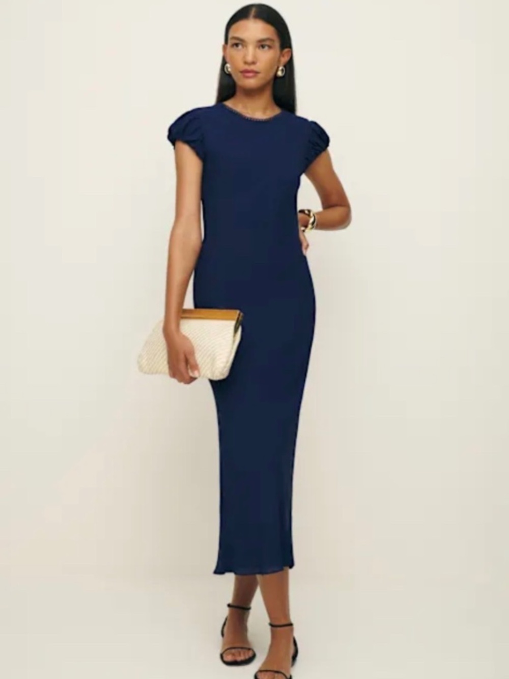 Reformation Leana Dress Blue - Size 8